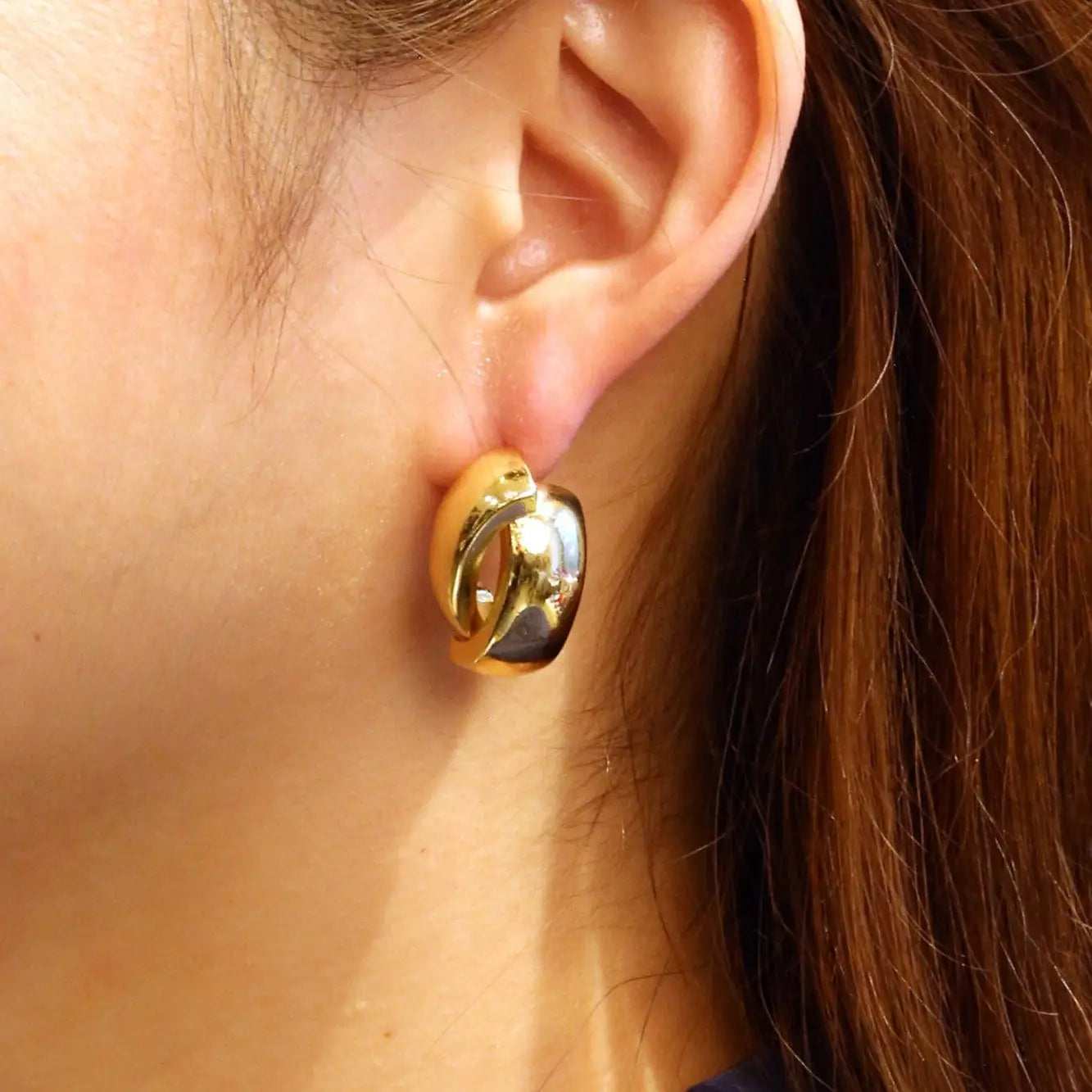 Cross Ribbed Earrings